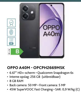 Aanbieding: Oppo a40m - opcph2669msk