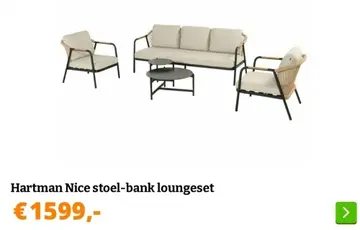 Aanbieding: Hartman Nice stoel-bank loungeset