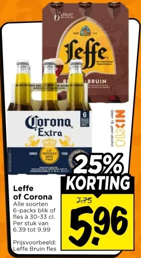 Aanbieding: Leffe of Corona