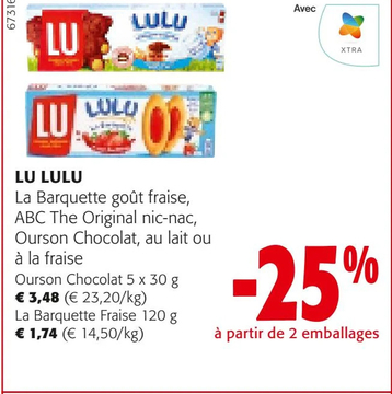 Offre: LU LULU La Barquette goût fraise, ABC The Ori