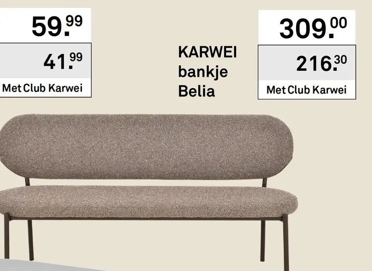 Aanbieding: Bankje Belia