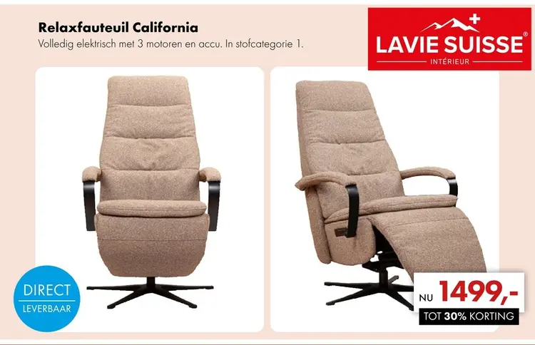 Aanbieding: California relaxfauteuil