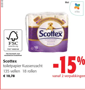 Aanbieding: Scottex toiletpapier Kussenzacht
