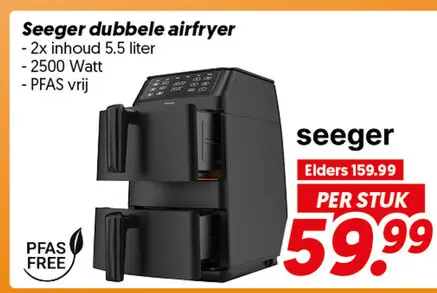 Seeger dubbele airfryer
