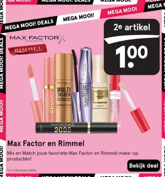 Aanbieding: Max Factor en Rimmel