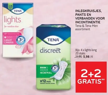 Promotie: Inlegkruisjes, pants en verbanden voor incontinentie