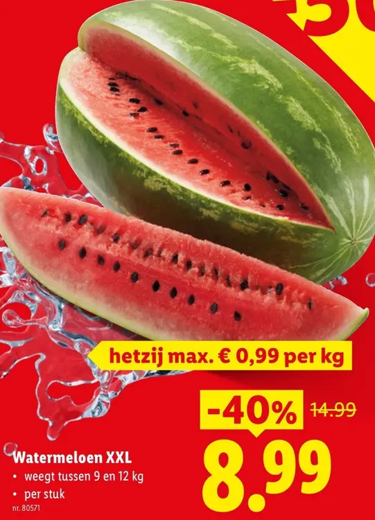 Promotie: Watermeloen XXL