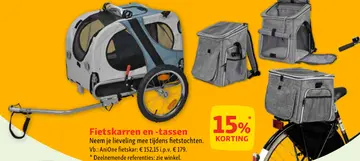 Aanbieding: Fietskarren en -tassen