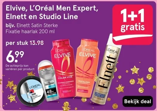 Aanbieding: Elvive, L'Oréal Men Expert, Elnett en Studio 