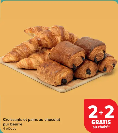 Offre: Croissants et pains au chocolat