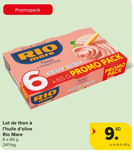 Offre: Lot de thon à l'huile d'olive