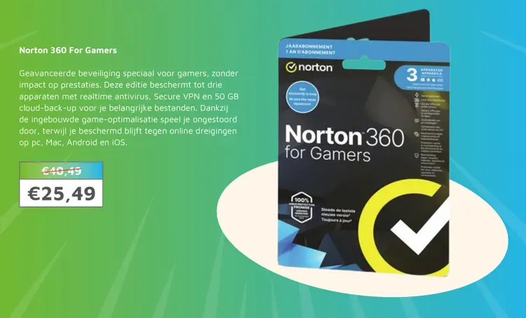 Aanbieding: Norton 360 For Gamers