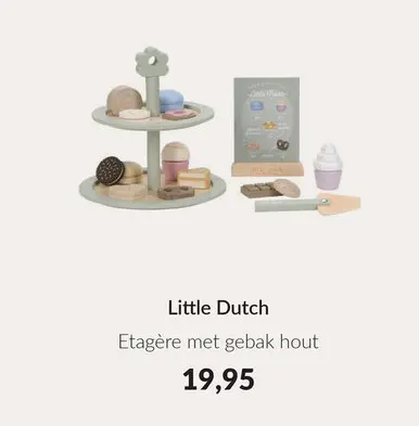 Aanbieding: Etagère met gebak hout