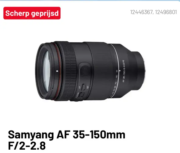 Promotie: AF 35-150mm F/2-2.8