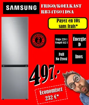 Aanbieding: FRIGO / KOELKAST RB34T601 DSA