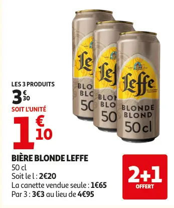 Offre: Bière blonde Leffe