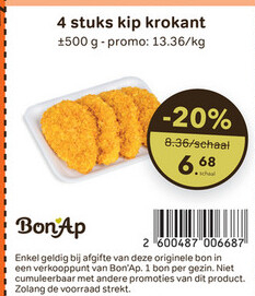 Aanbieding: 4 stuks kip krokant