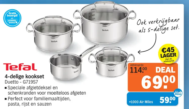 Aanbieding: 4-delige kookset Duetto - G719S7
