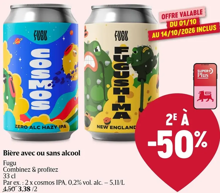 Offre: Fugu Bière avec ou sans alcool