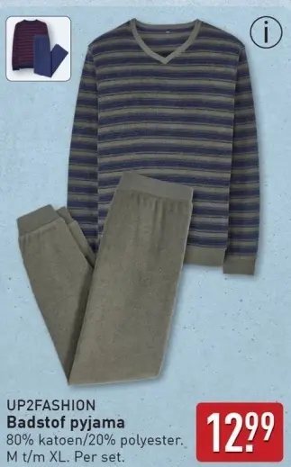 Aanbieding: Badstof pyjama