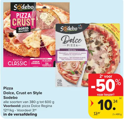 Promotie: Pizza Dolce, Crust en Style