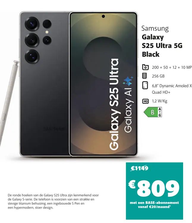 Promotie: Galaxy S25 Ultra 5G Black