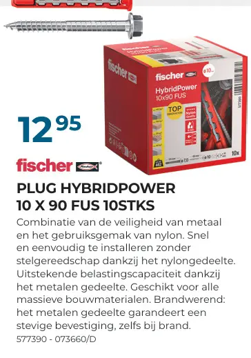 Promotie: Plug hybridpower 10 x 90 fus