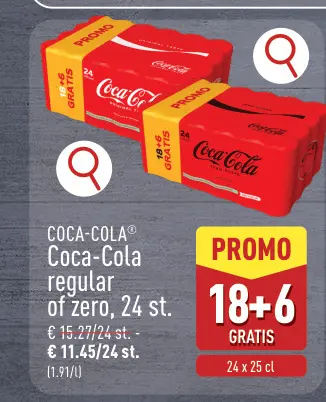 Promotie: Coca-Cola regular of zero