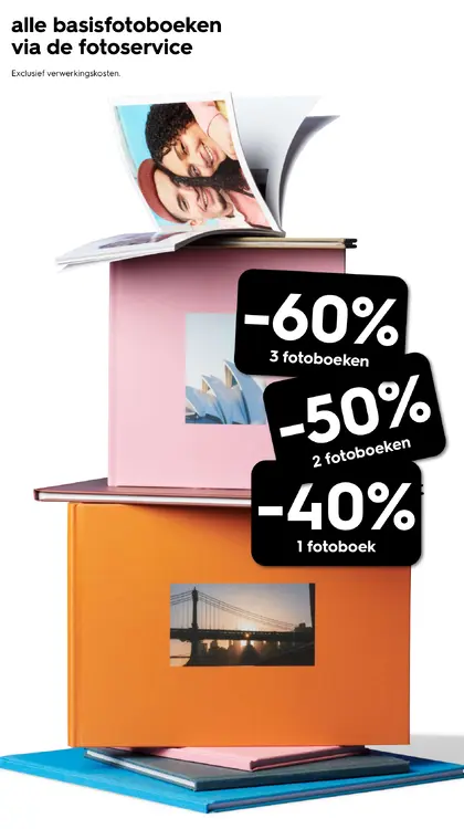 Promotie: Alle basisfotoboeken via de fotoservice