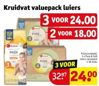 Promotie: Kruidvat valuepack luiers