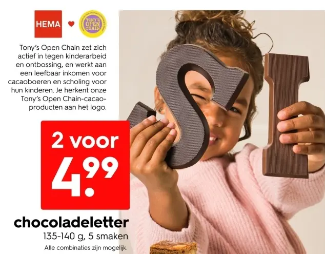 Aanbieding: chocoladeletter