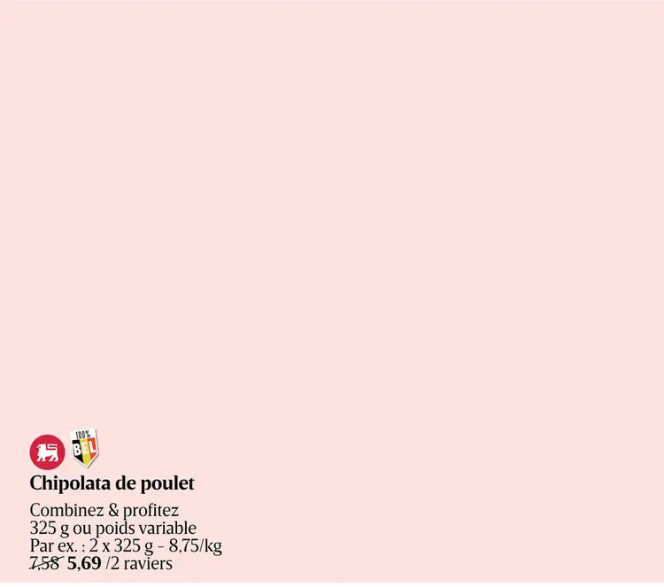 Offre: Chipolata de poulet