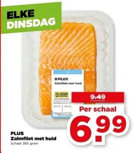 Aanbieding: Zalmfilet met huid