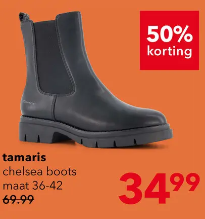 Aanbieding: Tamaris dames Chelsea boots zwart