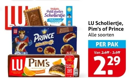 Aanbieding: Scholiertje, Pim's of Prince