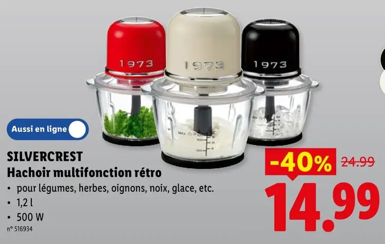 Offre: SILVERCREST Hachoir multifonction rétro