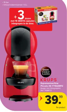 Aanbieding: Espressomachine Piccolo XS YY5429FD