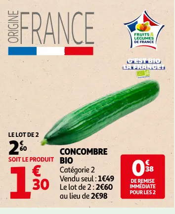 Promotie: Concombre bio
