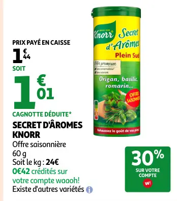 Offre: Secret d'aromes