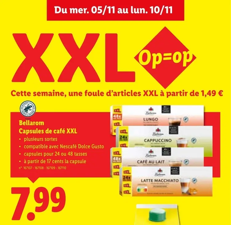 Offre: Capsules de café XXL