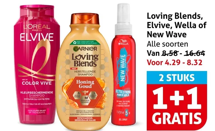 Aanbieding: Loving Blends, Elvive, Wella of New Wave
