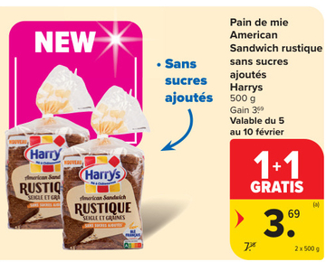 Offre: Pain de mie American Sandwich rustique