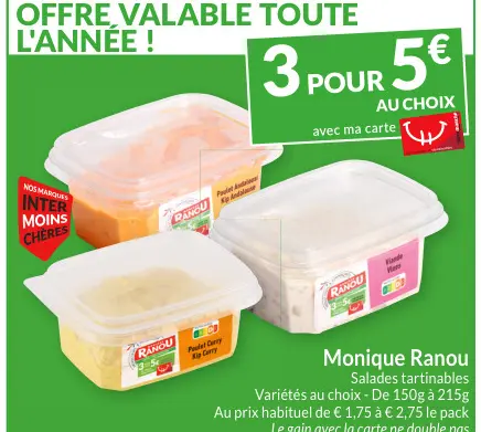 Offre: Salades tartinables