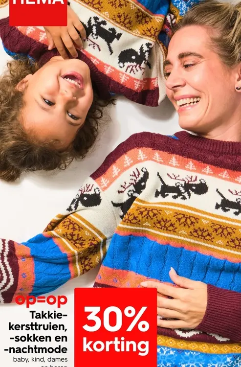 Aanbieding: Takkie-kersttruien, -sokken en -nachtmode
