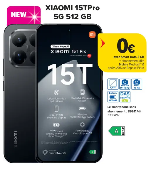 Offre: XIAOMI 15TPro 5G 512 GB