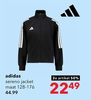 Aanbieding: Adidas Sereno kinder trainingsvest zwart