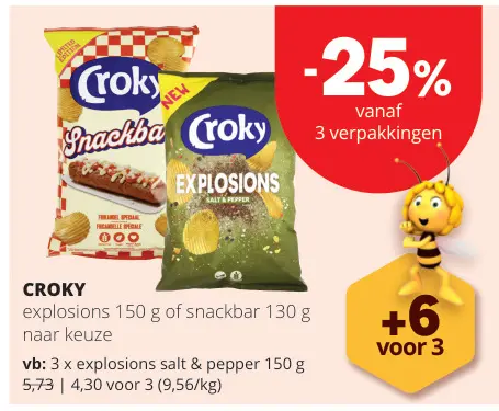 Promotie: Croky explosions or snackbar
