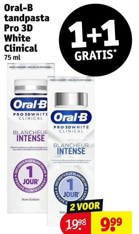 Promotie: Tandpasta Pro 3D White Clinical