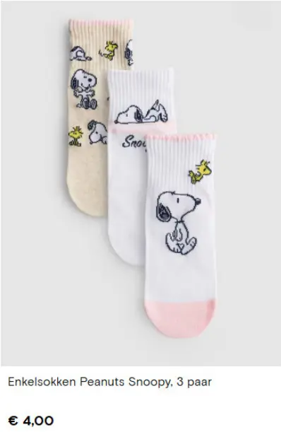 Aanbieding: Peanuts & Snoopy Enkelsokken Peanuts Snoopy