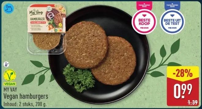 Aanbieding: Vegan hamburgers